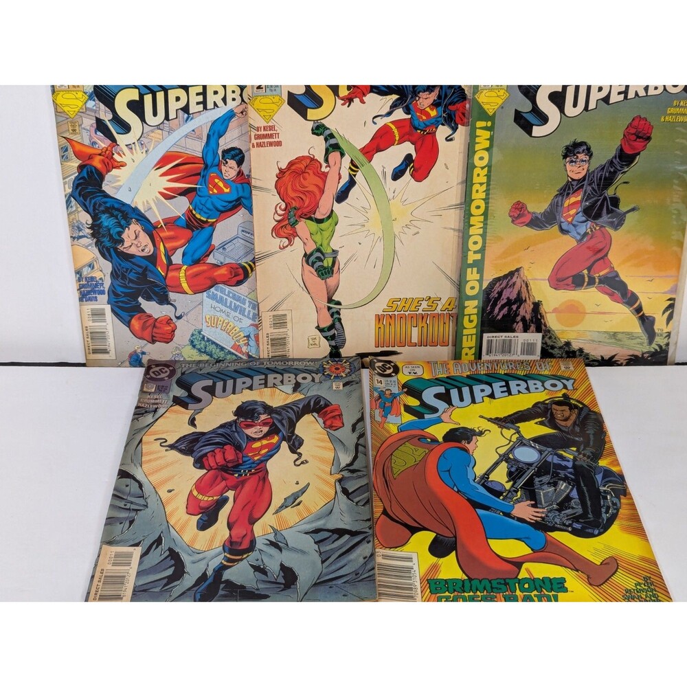Superboy Comic Lot #14-1991- #1, 2, & 8, 0-October 1994 DC Comics lot of 5!